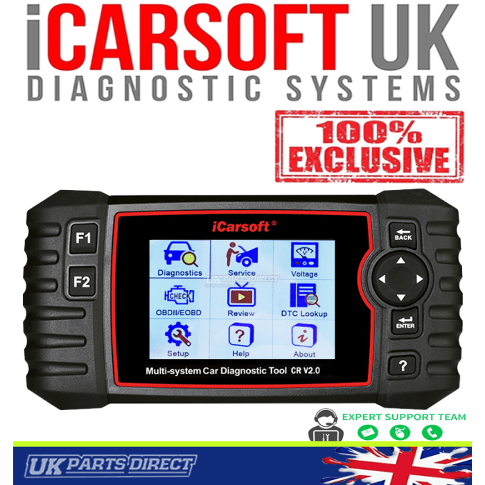  iCarsoft CR Max + Free Screen Protector - Professional  Multibrand Automotive Diagnostic Scanner - Read/Erase Faults Codes - Reset  Oil Service - Coding & Programming : Automotive
