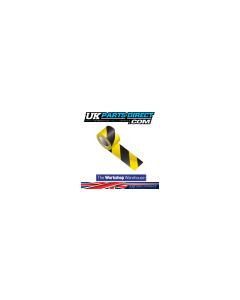 Safety Warning Hazard Tape - Strong Self Adhesive - 50mm x 50M - Black & Yellow